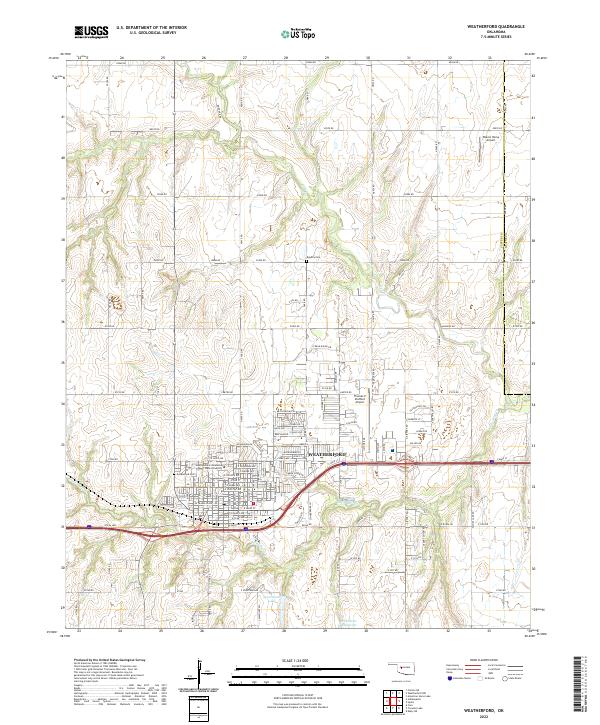 USGS Topographic Map – Weatherford