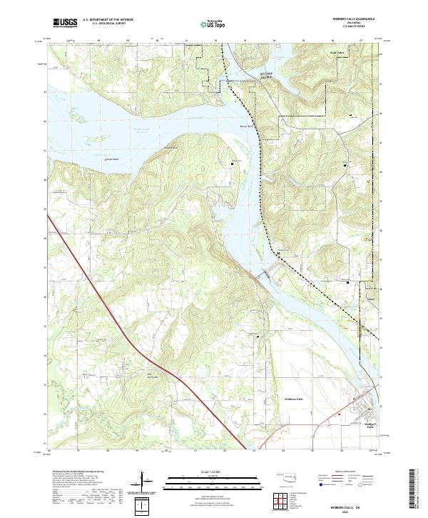 USGS Topographic Map – Webbers Falls