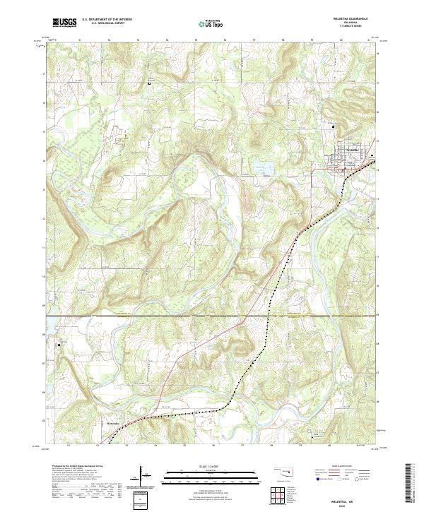 USGS Topographic Map – Weleetka