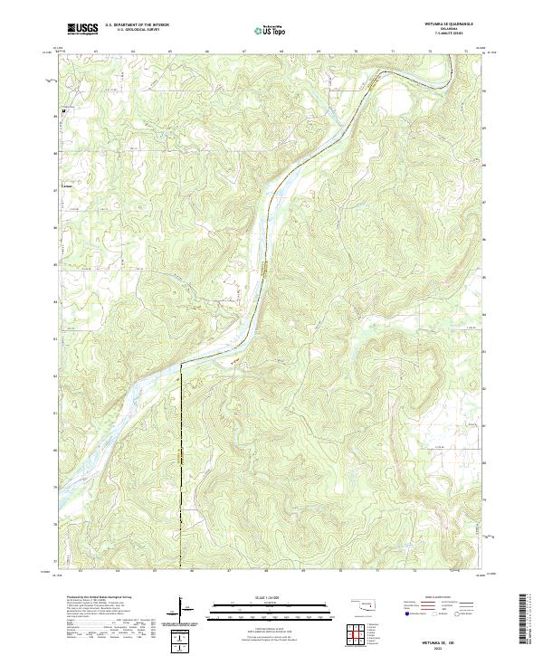 USGS Topographic Map – Wetumka SE