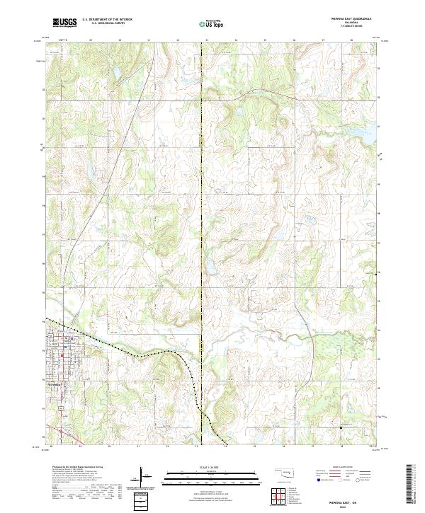 USGS Topographic Map – Wewoka East