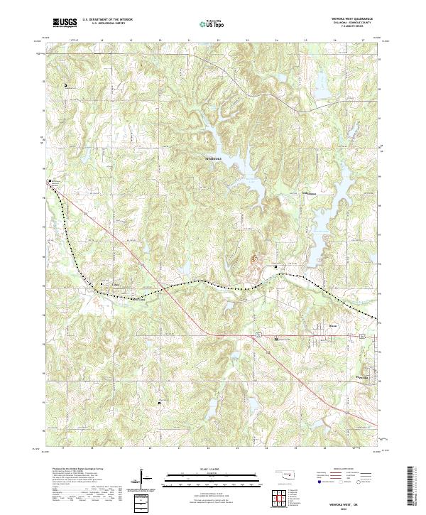 USGS Topographic Map – Wewoka West