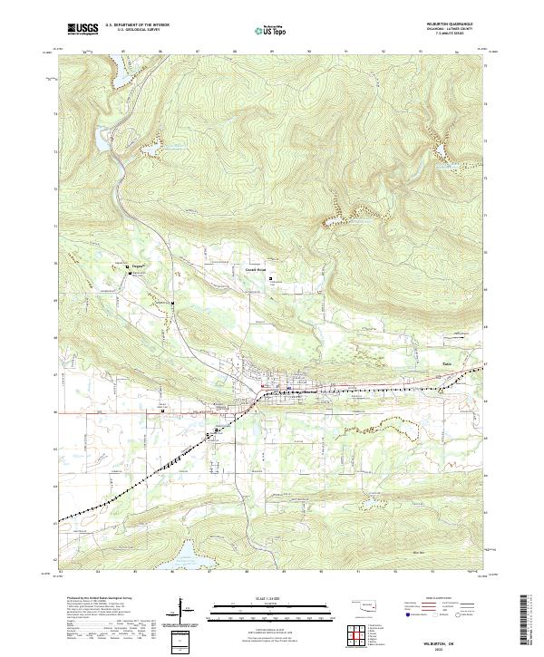 USGS Topographic Map – Wilburton