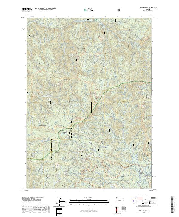 USGS Topographic Map – Abbott Butte