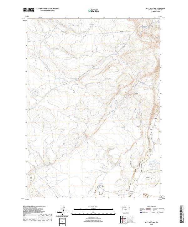USGS Topographic Map – Acty Mountain