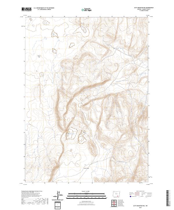 USGS Topographic Map – Acty Mountain NE