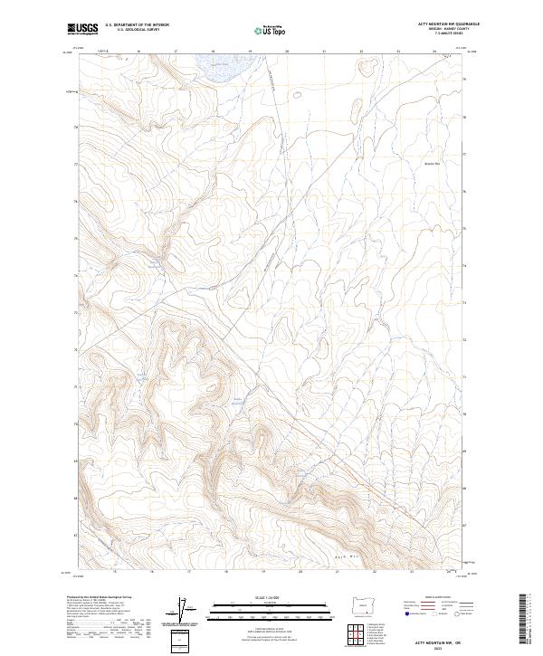 USGS Topographic Map – Acty Mountain NW