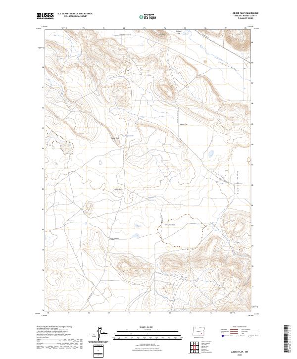 USGS Topographic Map – Adobe Flat