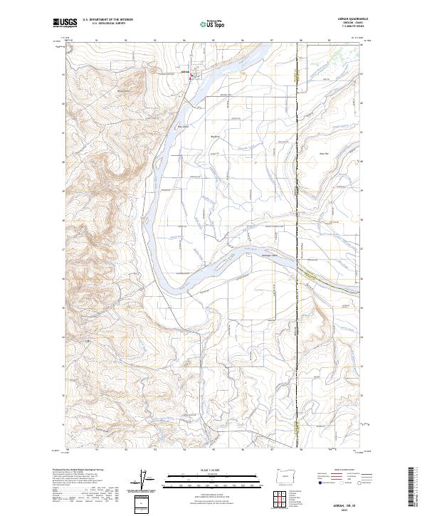 USGS Topographic Map – Adrian