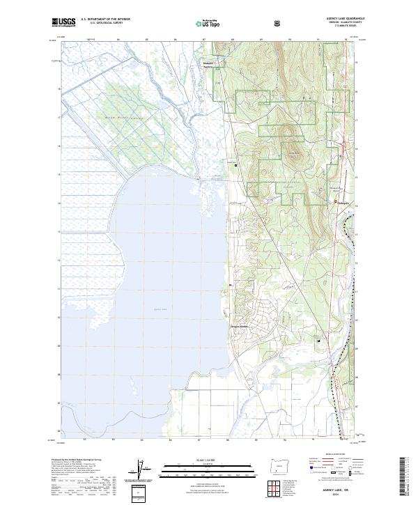 USGS Topographic Map – Agency Lake