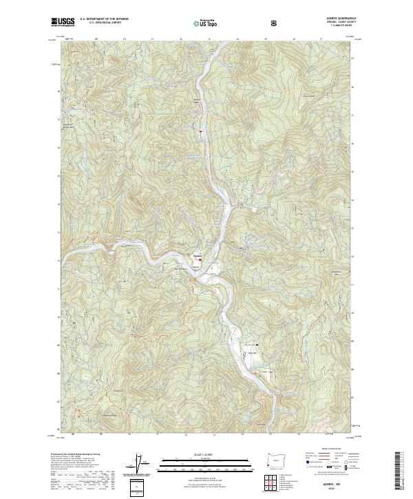 USGS Topographic Map – Agness