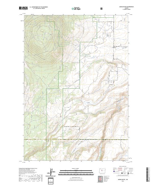 USGS Topographic Map – Akawa Butte
