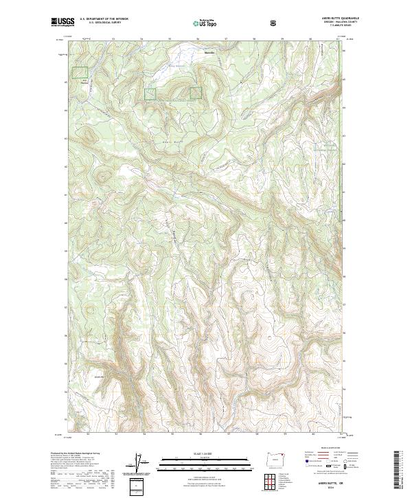 USGS Topographic Map – Akers Butte