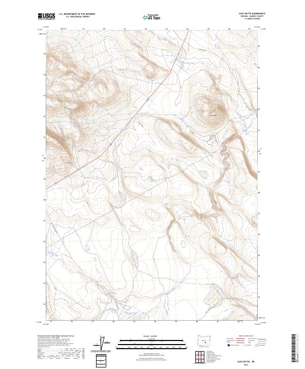 USGS Topographic Map – Alec Butte