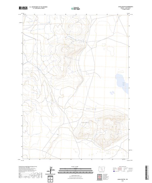 USGS Topographic Map – Alkali Buttes