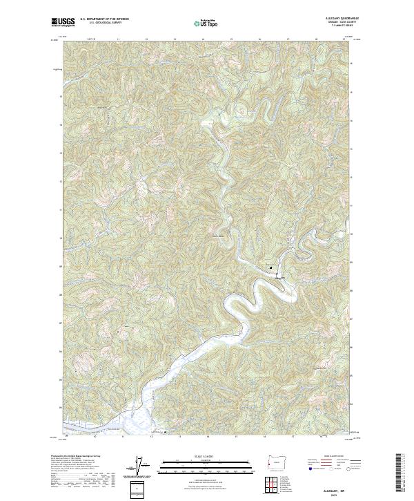 USGS Topographic Map – Allegany