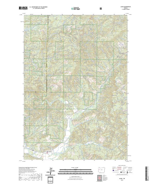 USGS Topographic Map – Alsea