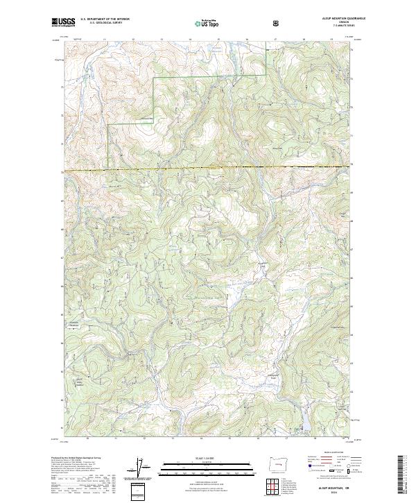 USGS Topographic Map – Alsup Mountain