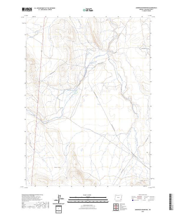 USGS Topographic Map – Anderson Reservoir