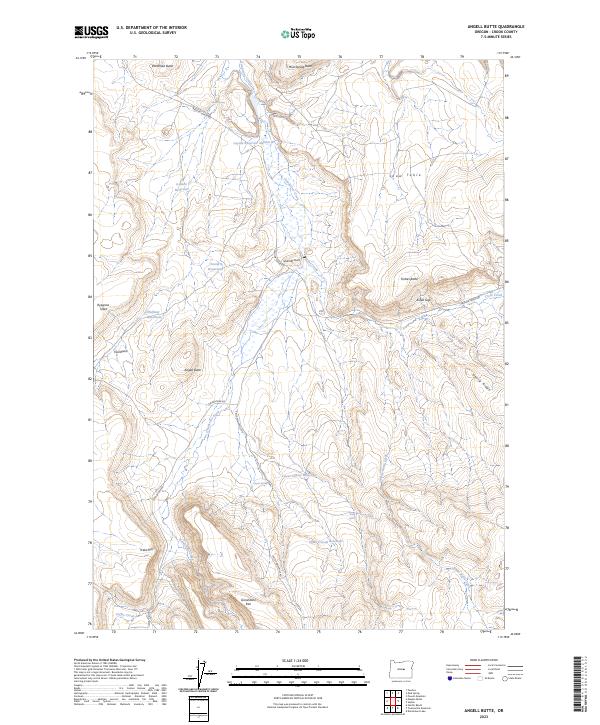 USGS Topographic Map – Angell Butte