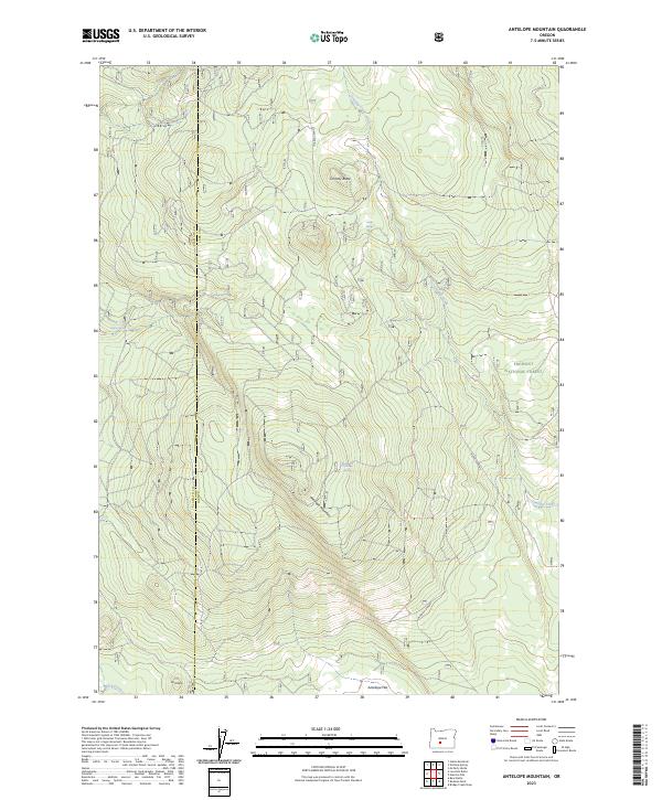 USGS Topographic Map – Antelope Mountain