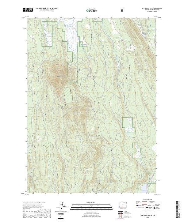 USGS Topographic Map – Applegate Butte