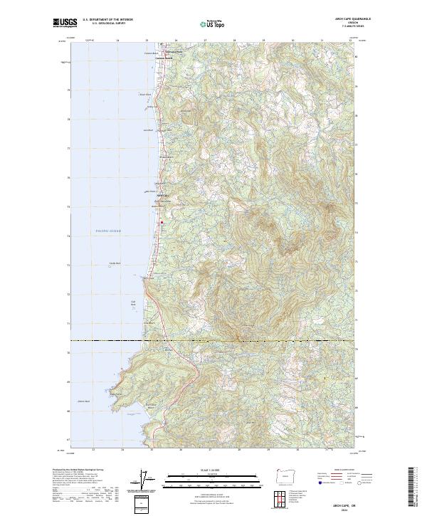 USGS Topographic Map – Arch Cape