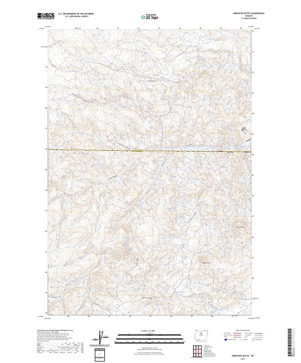 USGS Topographic Map – Arrastra Butte