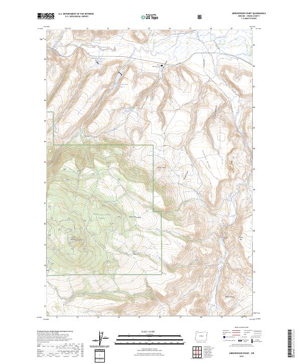 USGS Topographic Map – Arrowwood Point