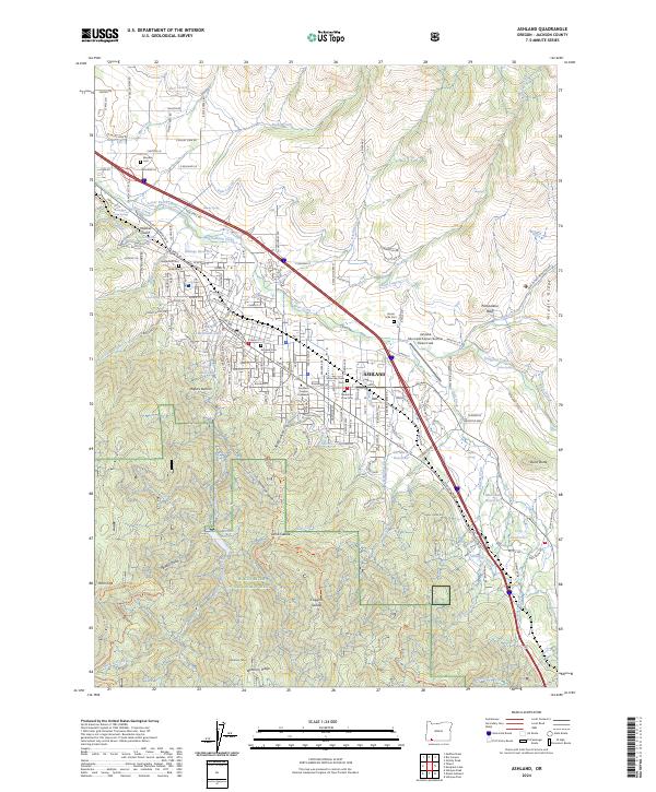 USGS Topographic Map – Ashland