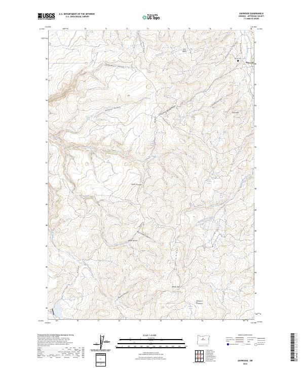 USGS Topographic Map – Ashwood