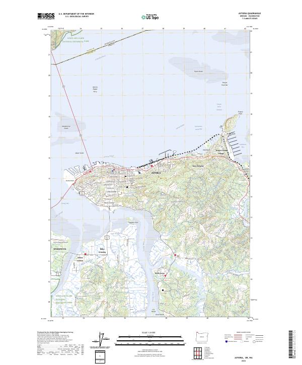 USGS Topographic Map – Astoria