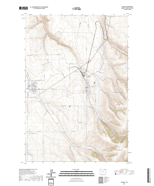 USGS Topographic Map – Athena