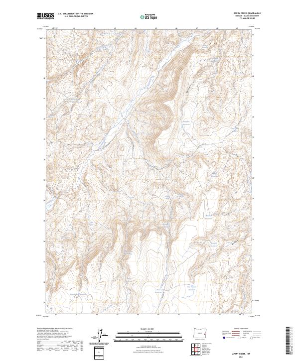 USGS Topographic Map – Avery Creek