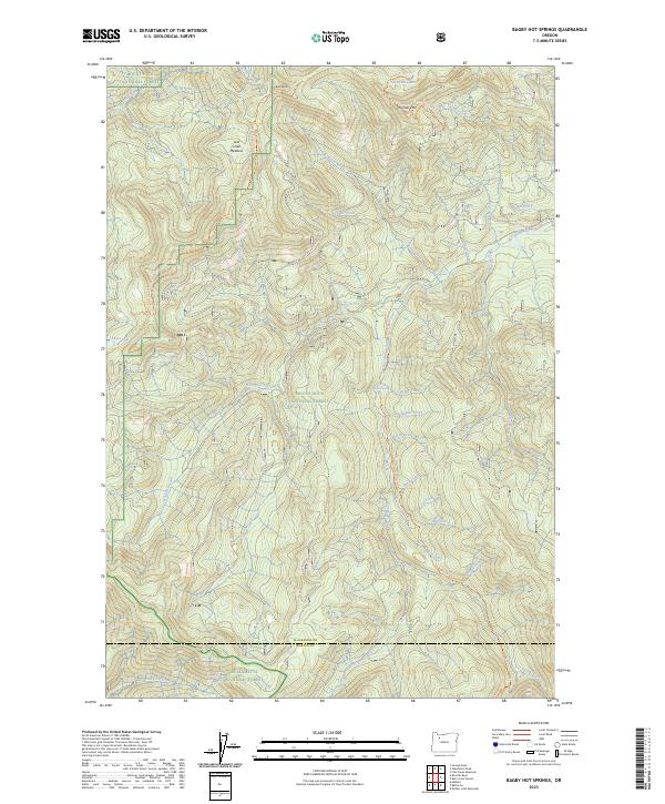 USGS Topographic Map – Bagby Hot Springs
