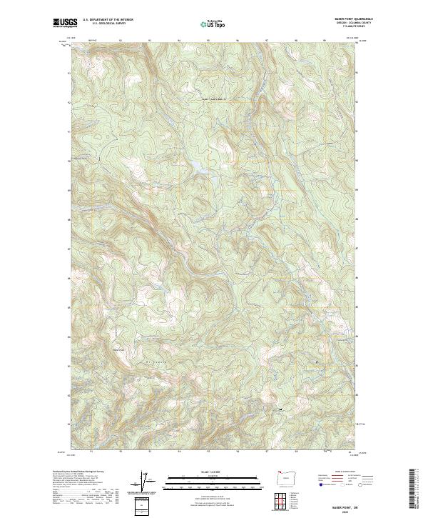 USGS Topographic Map – Baker Point