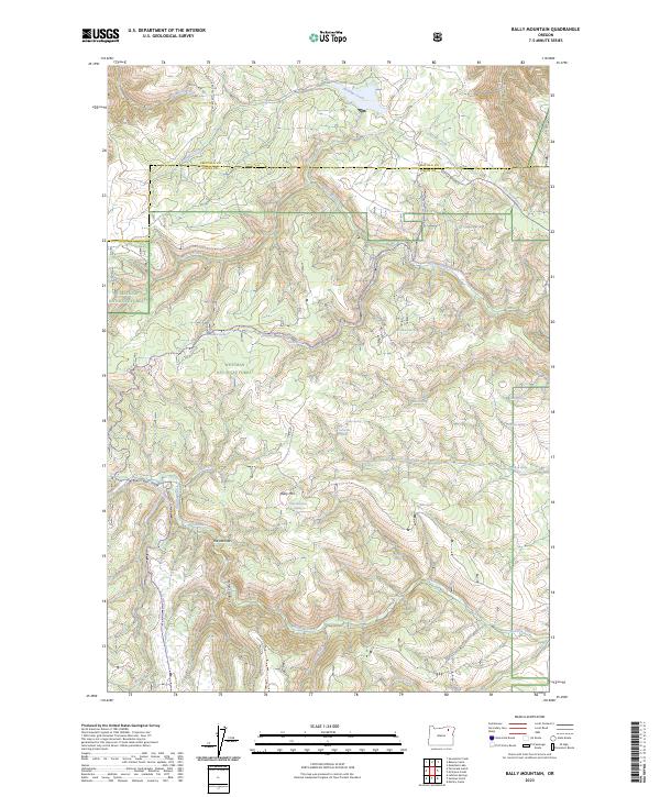 USGS Topographic Map – Bally Mountain