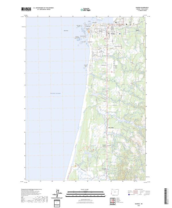 USGS Topographic Map – Bandon
