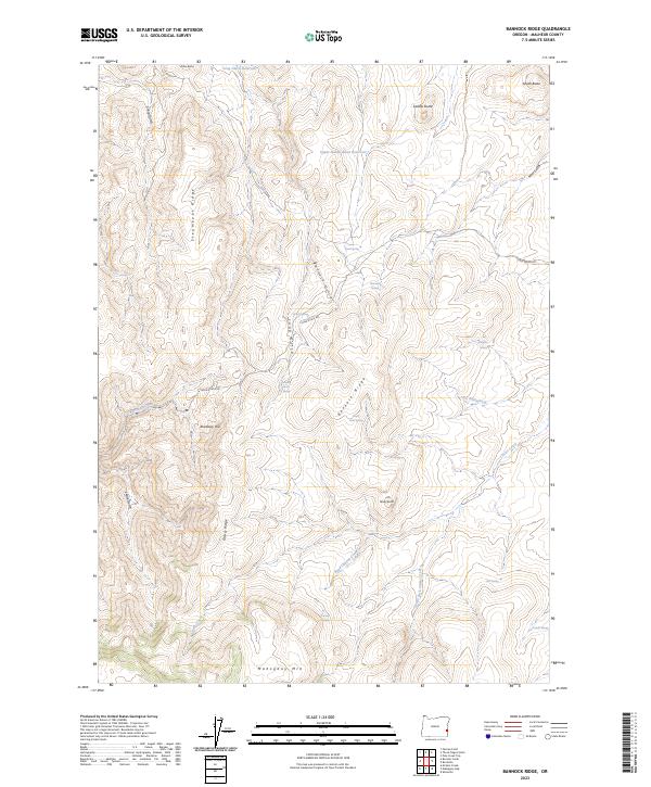 USGS Topographic Map – Bannock Ridge