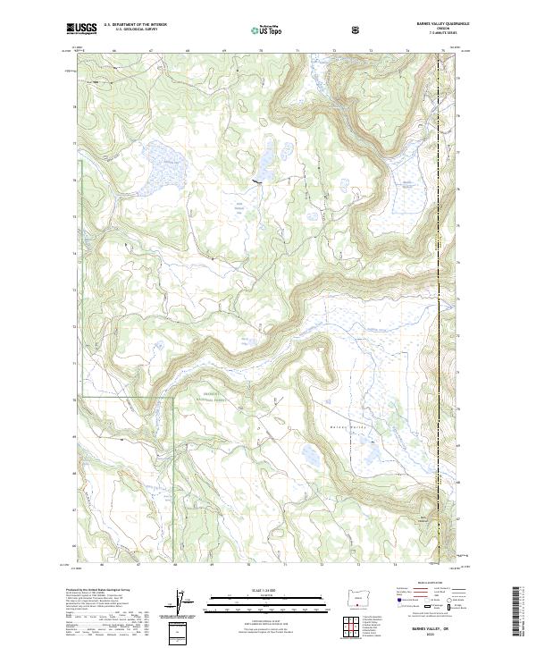 USGS Topographic Map – Barnes Valley