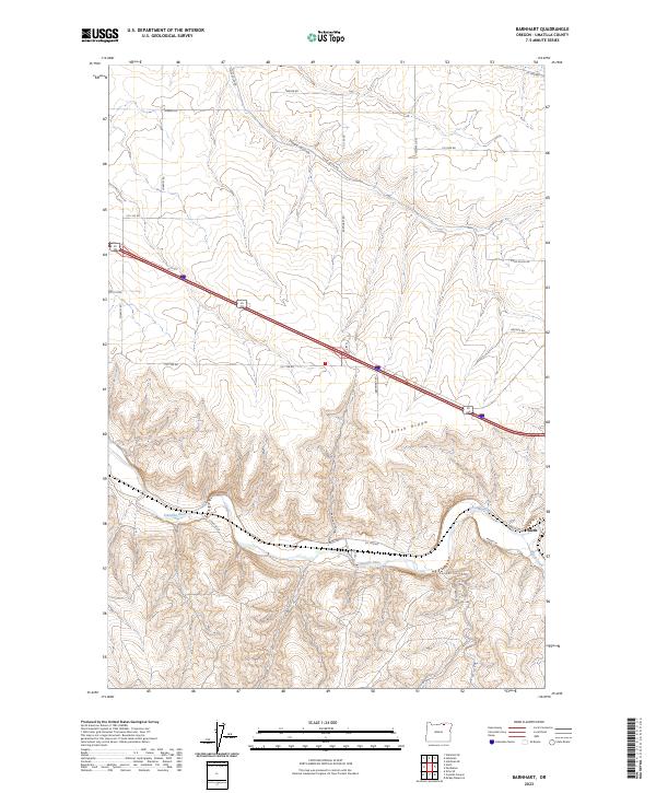 USGS Topographic Map – Barnhart