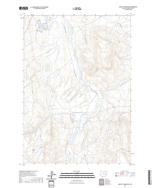 USGS Topographic Map – Bartlett Mountain