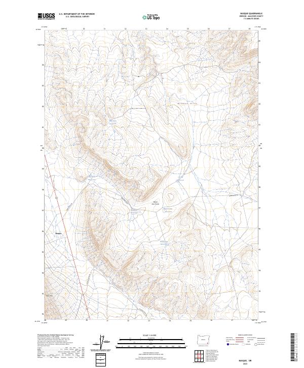 USGS Topographic Map – Basque