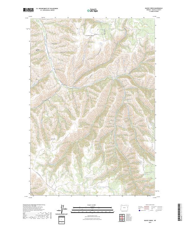 USGS Topographic Map – Bassey Creek