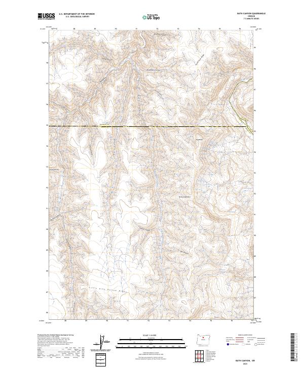 USGS Topographic Map – Bath Canyon