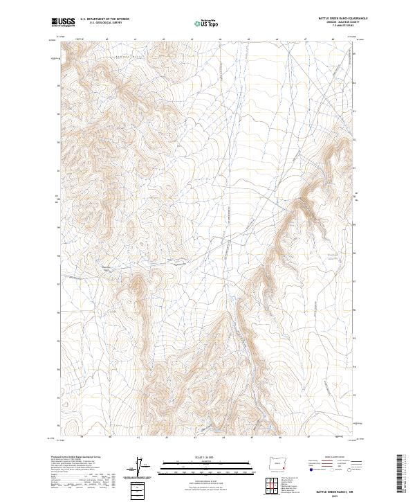 USGS Topographic Map – Battle Creek Ranch