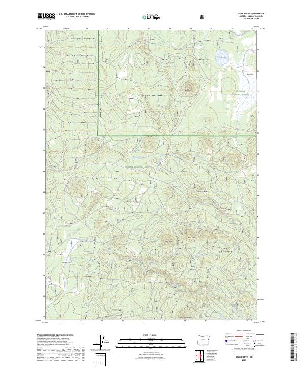 USGS Topographic Map – Bear Butte