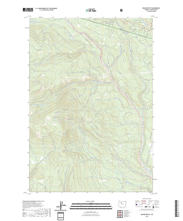 USGS Topographic Map – Beaver Butte