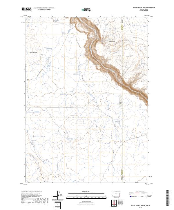 USGS Topographic Map – Beaver Charlie Breaks