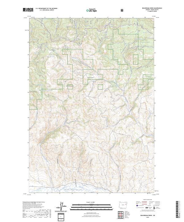 USGS Topographic Map – Beaverdam Creek